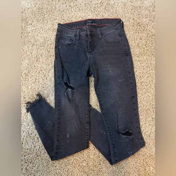 Cello Black Distressed Skinny Jeans - Picture 1 of 3